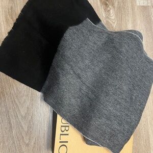 Banana Republic Reversible Black and Charcoal Gray Men's Scarf
